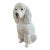 Italian Ceramic White Poodle Life Size Signed For Sale