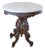 Antique Victorian Marble Top Carved Base Oval Parlor Table For Sale