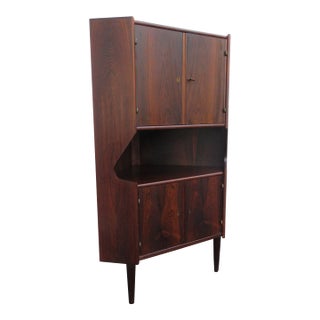 1960s Mid Century Danish Rosewood Corner Cabinet Storage Cupboard 6167 For Sale