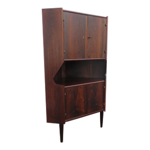 1960s Mid Century Danish Rosewood Corner Cabinet Storage Cupboard 6167