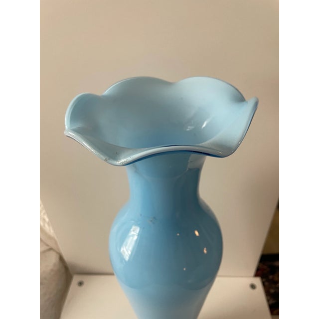 Mid-Century Modern 17" Mid Century Cased Empoli Vase For Sale - Image 3 of 7