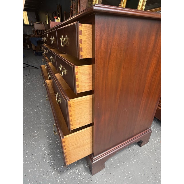 Late 20th Century Henkel Harris Mahogany Dresser For Sale - Image 10 of 12