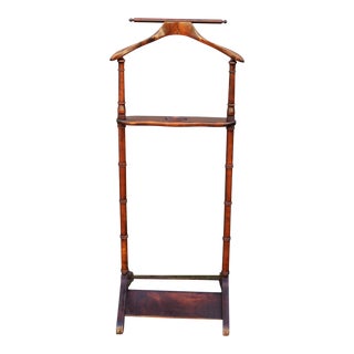 1960s Mid-Century Modern Mahogany Mens Clothing Valet For Sale