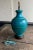 Mid-Century Modern Large Mid-Century Modern Blue/Turquoise Glaze Ceramic Table Lamp For Sale - Image 3 of 7