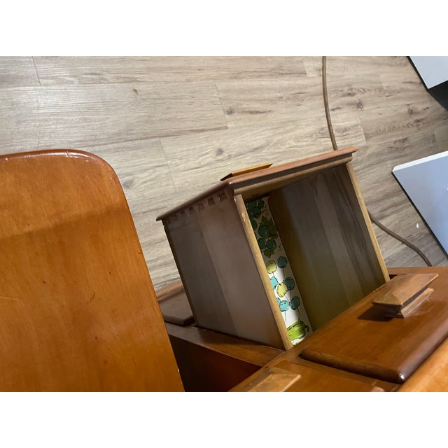 Wood Mid 20th Century Maple Vanity - Set of 3 For Sale - Image 7 of 9