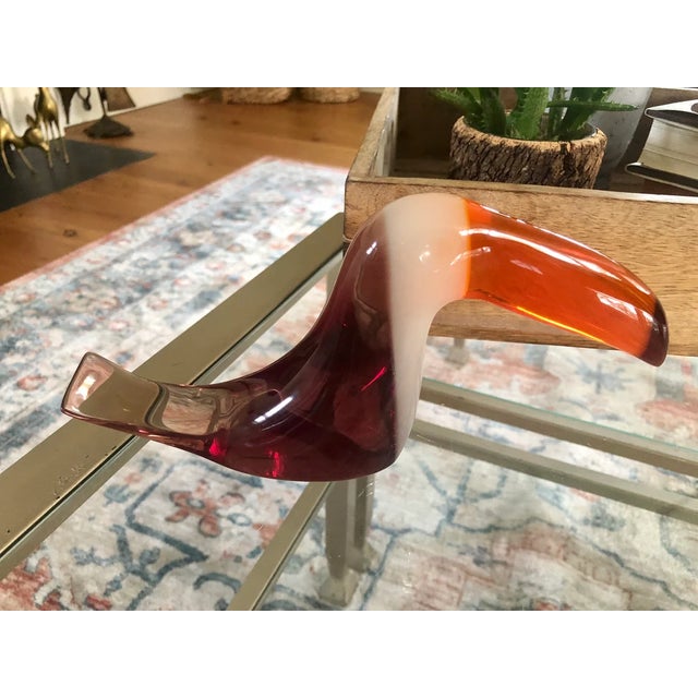 This captivating Lucite toucan sculpture is a rare and collectible piece by renowned Brazilian artist Abraham Palatnik, a...