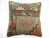 Folk Art Vintage Zabihi Collection Turkish Rug Pillow For Sale - Image 3 of 4