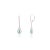 Modern 14k Gold Modern Emerald and Halo Diamonds Drop & Dangle Earrings- A Pair For Sale - Image 3 of 11