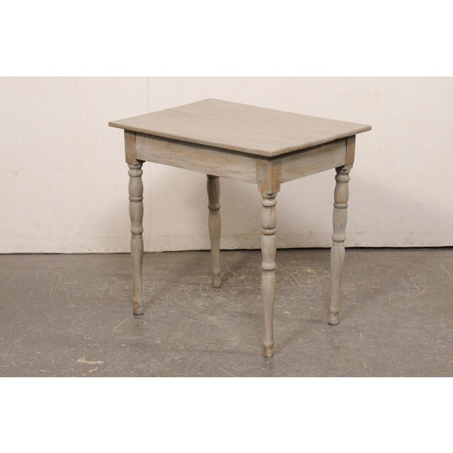 French Painted Oak Accent Table, 19th C. For Sale In Atlanta - Image 6 of 11