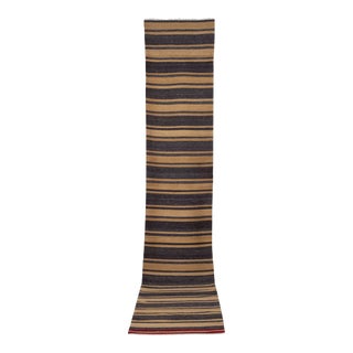 Vintage Striped Turkish Kilim Runner Rug 2'8" X 13'4" For Sale