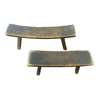 Early 20th Century Rustic Ethnographic Headrests For Sale