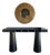 Dot 65 inch Modern Architectural Console Table with Ball Design in Black For Sale