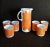 1970s Vintage Pop Art Porcelain Jug and Mugs Set from Thomas, 1970s, Set of 7 For Sale - Image 5 of 6