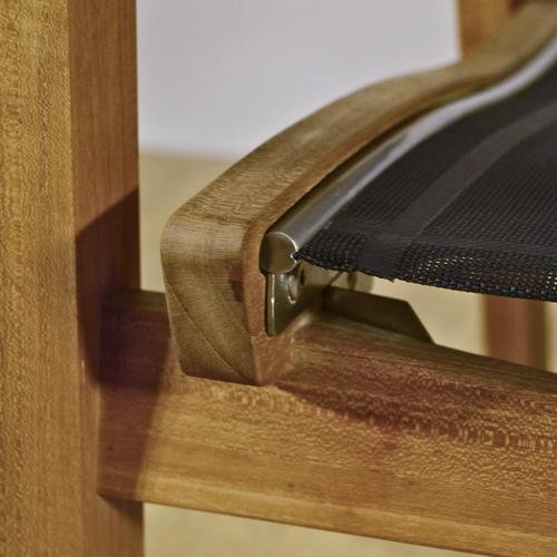 Wood Plàthea Garden Chairs in Wood and Fabric from Marcelindo, Set of 4 For Sale - Image 7 of 9