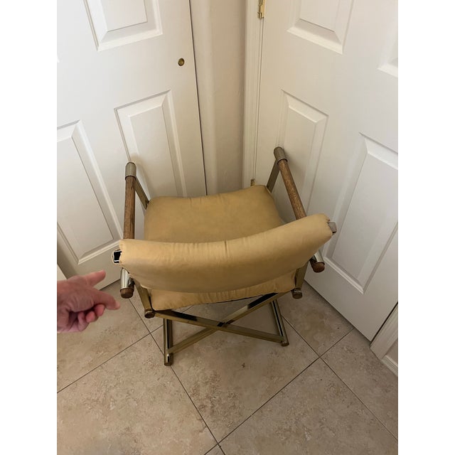 Cal-Style Pair of Vintage Director's Chairs in the Style of Milo Baughman For Sale - Image 4 of 12