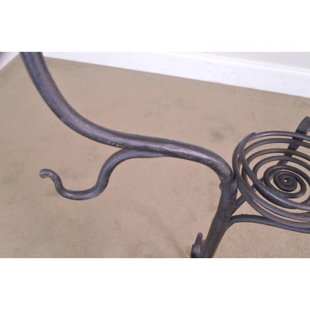 Antique Hand Wrought Iron Tea Kettle Stand For Sale - Image 12 of 13
