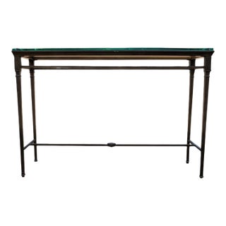Bombay Company Bow Front Glass & Metal Console Table - Castleton For Sale