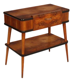 Walnut Burl Record Player Cabinet by Lesa, Italy, 1940s