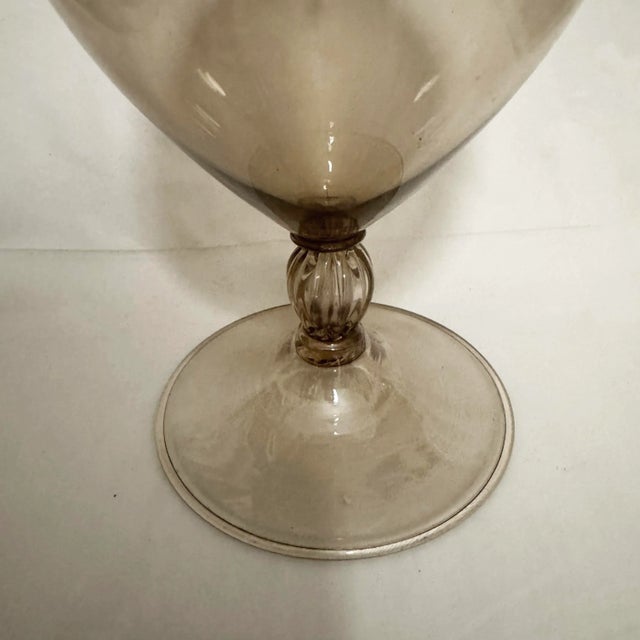 Neoclassical 1920s Murano Style Glass Pitcher & Decanter Styled After Vittorio Zecchin, for Cappellin & Venini For Sale - Image 3 of 12