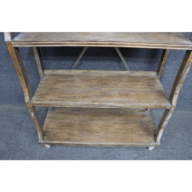 Country French Style Oak Open Shelf For Sale - Image 9 of 11