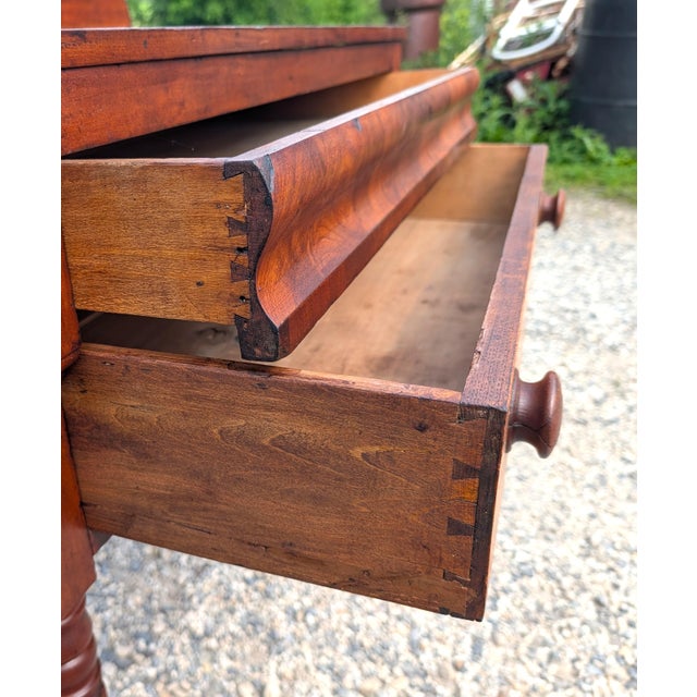 Brown Antique Cherry Dressing Table With 2 Drawers 1860s For Sale - Image 8 of 18