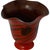 Vintage Hand Blown Studio Art Cased Glass Heart & Vine Ruffled Applied Bottom Vessel C. 1970s For Sale - Image 4 of 7