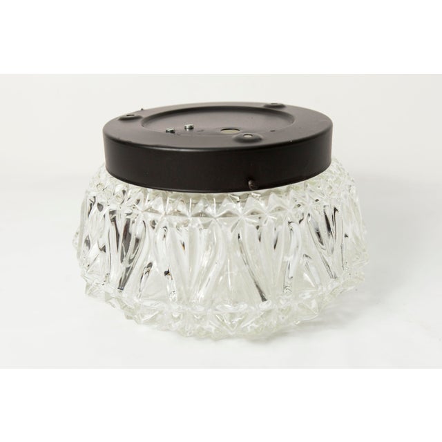 Vintage Round Floral Glass Ceiling Light, 1960s For Sale - Image 4 of 18