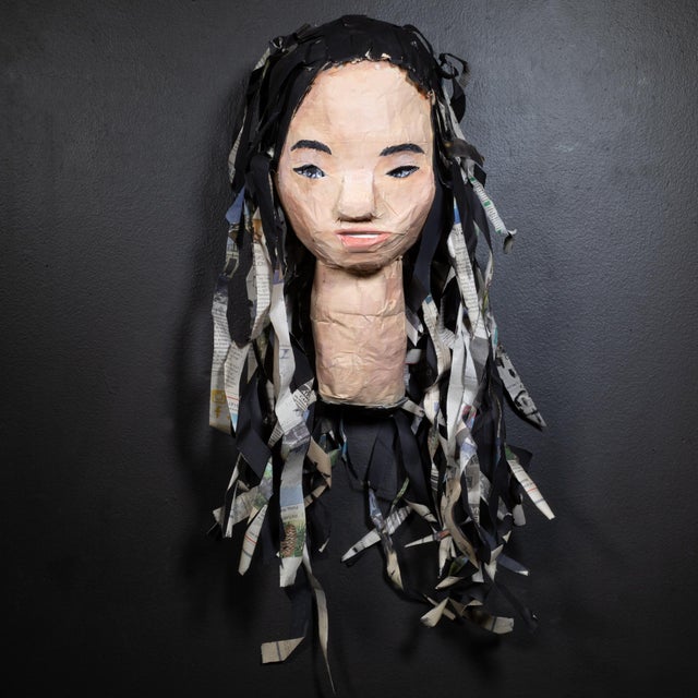 Paper Heads Up: Self Portraits, Students' Art Class Project For Sale - Image 7 of 15