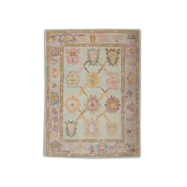 Modern Turkish Oushak Rug 4' X 5'4" For Sale In Houston - Image 6 of 6