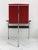 Metal Set of Four Red Leather T Chairs, Katavolos & Littell & Kelley For Sale - Image 7 of 11