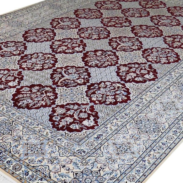 Hand-knotted Nain rug | Knot density: 6La 56 Raj (approx. 640.000 / m²) | Material: Wool & Silk | Size: 210 x 300 cm |...