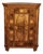 Antique Baroque Corner Cupboard in Walnut Veneer, 1800 For Sale