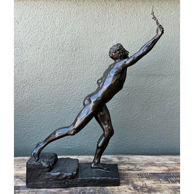 This museum-quality bronze sculpture, titled "Messenger of Victory" (Nenikhkamen), is a masterpiece by the renowned German...