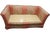 Wood Vintage Henredon Schoonbeck Floral Upholstered Loveseat With Rolled Arms For Sale - Image 7 of 9