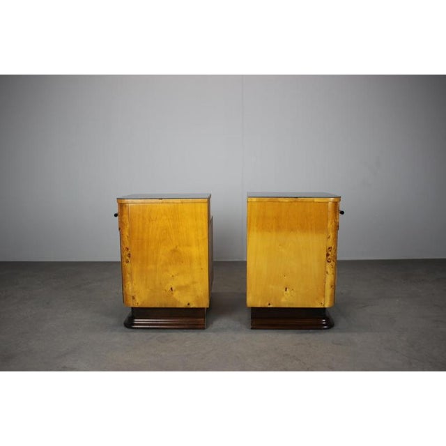 Wood Mid-Century Modern Bedside Tables by Jindřich Halabala, Czechoslovakia, 1950s, Set of 2 For Sale - Image 7 of 18