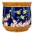 Antique English Victorian George Jones & Sons Majolica Jardinière, Blue Birds & Blooms, Circa 1875 For Sale
