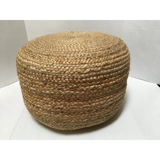 Round Jute Pouf Ottoman Chairish