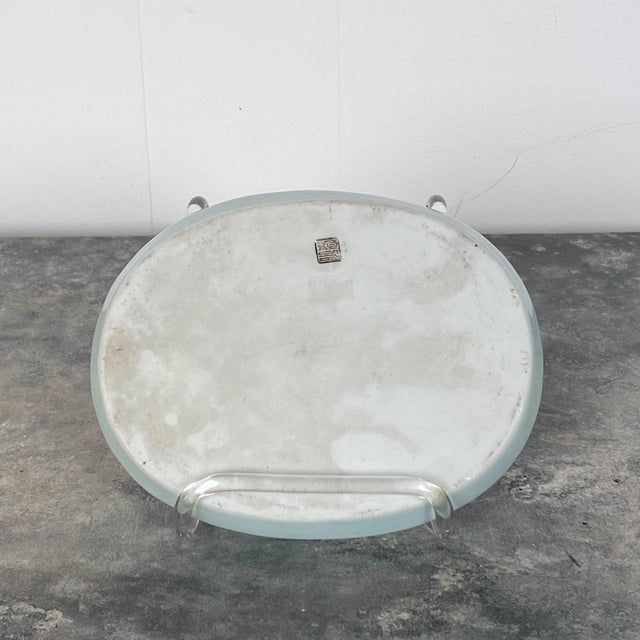 Chinese Vintage Blue and White Oval Dish, Circa 1980 For Sale - Image 3 of 5