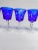 Glass Cobalt Blue Cut to Clear Crystal Glasses- Set of 5 For Sale - Image 7 of 11