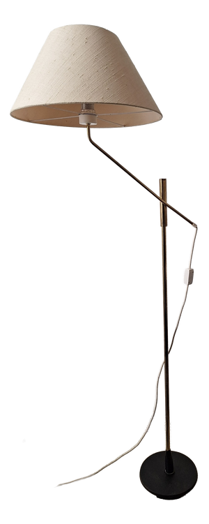 Mid-Century Adjustable Brass Floor Lamp, 1950s