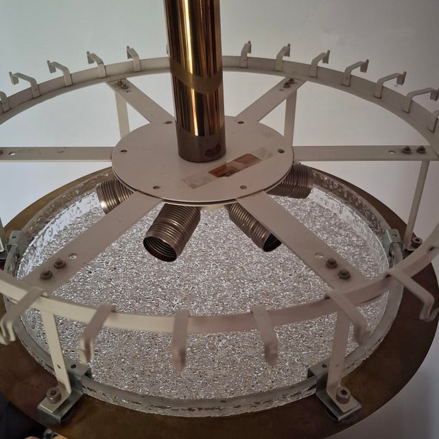 Goldenrod Chandelier with 32 Glass Tubes from Doria Leuchten, Germany, 1960s For Sale - Image 8 of 13