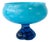 Vintage Portuguese Blue Glass Bowl with Foot, 1960s For Sale