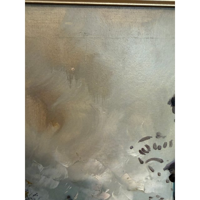 Vintage Paris Street Scene Oil Painting Panthéon Gilt Frame Impressionist For Sale In Jacksonville, FL - Image 6 of 9