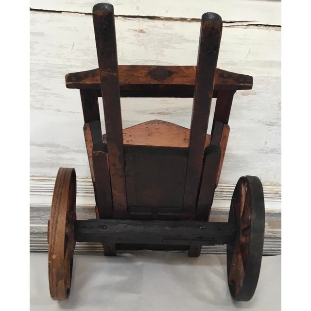 Chestnut 1900s English Toy Maker Garden Cart For Sale - Image 8 of 9