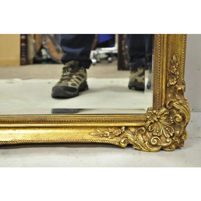 Vintage Friedman Brothers Gold French Rococo Style 45" Rectangular Wall Mirror For Sale - Image 9 of 12
