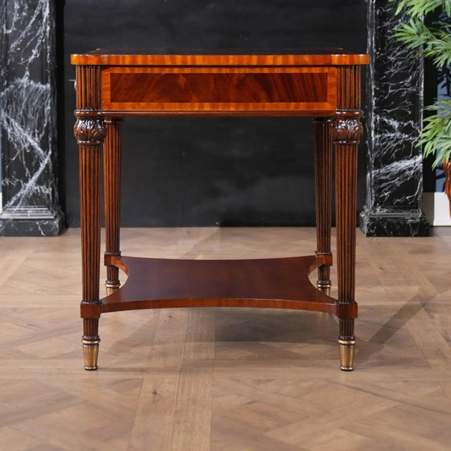 2020s Traditional Square Mahogany End Table For Sale - Image 5 of 10