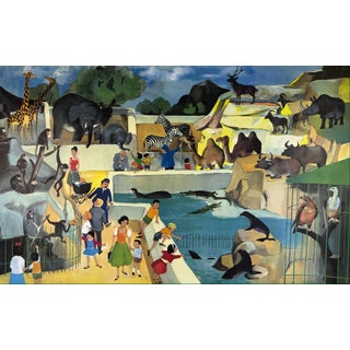 1960s School Poster by Oge-Hachette, the Zoo and the Airport For Sale