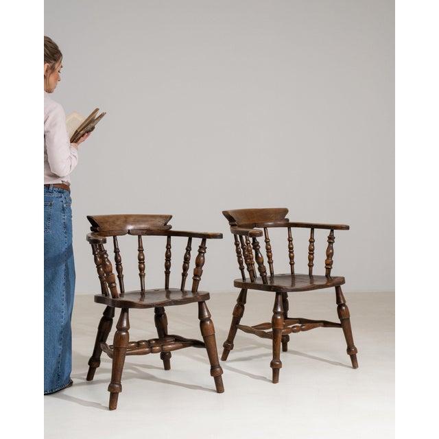 19th Century France Brown Wood Lounge Chair For Sale - Image 10 of 11