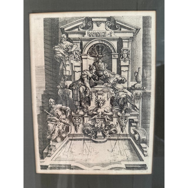 Framed Etchings by Wendel Dietterlin Architectural - Set of 4 For Sale - Image 11 of 16