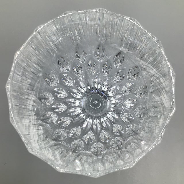 Transparent French Crystal Bretagne Fluted Stem Water Goblets-Set of 4 For Sale - Image 8 of 12